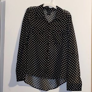 Polkadot sheer button up